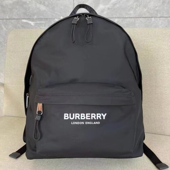 Burberry Logo Print Backpack Black - Picture 1 of 7